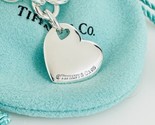 8.5&quot; Tiffany &amp; Co Puffed Double Cutout Heart Tag Charm Bracelet - £280.69 GBP
