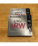 (2) 5 pack  Fujifilm  DVD+RW 4.7GB 120 Min Disc 4X  New Sealed 10 Total - $17.81