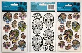 Scrapbooking Stickers Skulls 3 Pack Lot Embellishments - £6.29 GBP