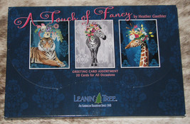 LEANIN TREE A Touch of Fancy-Animals 20 CARD ASSORTMENT #90810~20 Designs~ - £17.74 GBP