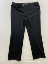 Laura Plus Women&#39;s Straight Leg Chino Pants Size 16 Black Polyester Blen... - $7.92