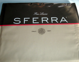 Sferra Celeste Twin Bed Skirt Mushroom Gathered Egyptian Cotton Percale New - $89.90
