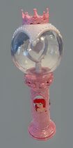 Disney On Ice Princess Heart Spinning Globe Wand Light Up Pink Toy WORKS... - $14.24