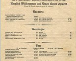 Lore&#39;s German Restaurant Menu China Lake Blvd Ridgecrest California 1998 - $21.78