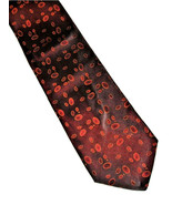 Paul Smith Men&#39;s Brown Orange &amp; Red Oval Dots Silk Tie Made in Italy - £11.83 GBP