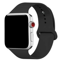 Soft Silicone Replacement Sport Band for Apple Watch - 42 mm Black - $7.91