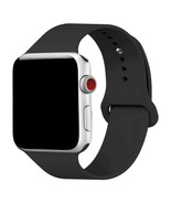 Soft Silicone Replacement Sport Band for Apple Watch - 42 mm Black - £6.25 GBP