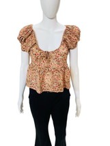 Doen Nwot Mujer Floral Impreso Multicolor Algodón Corto Túnica Blusa TOP... - £100.26 GBP