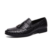 Four Seasons Pointed Men Formal Business Brogue Shoes  Men&#39;s Dress Shoes Male Ca - £46.94 GBP