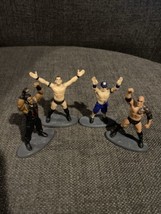 WWE Mini 3 Inch Wrestling Action Figures Loose Figures Lot of 4, Roman, Rock, - £23.74 GBP
