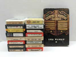 Lot of 18 Vintage Country 8 Track Tapes - Johnny Cash Jerry Reed +more- Untested - £17.61 GBP
