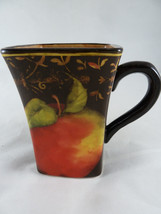 Susan Winget Fruit Square Mug  Apple Certified International 14 oz New - $12.86