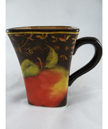 Susan Winget Fruit Square Mug  Apple Certified International 14 oz New - $17.62 CAD