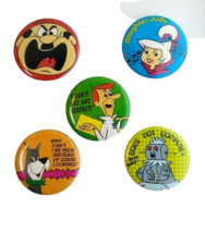 5 Jetsons Pinback Button Badges 1983 Original Licensed Pins Astro Judy Rosie - £27.27 GBP