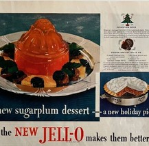 Jell-O Sugarplum Christmas Dessert 1933 Advertisement Full Page Lithograph DWU1 - £31.33 GBP
