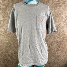 Carhartt Men’s Pocket T-Shirt Gray Relaxed Fit Size L Workwear Made in Guatemala - $11.98