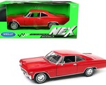 1965 Chevrolet Impala SS 396 w/BOX 1/24 Scale Diecast Model by Welly - RED - £28.63 GBP