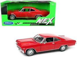 1965 Chevrolet Impala SS 396 w/BOX 1/24 Scale Diecast Model by Welly - RED - £28.84 GBP