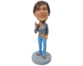 Custom Bobblehead Lovely Lady In Ever Green Classics - Leisure &amp; Casual Casual F - £66.19 GBP
