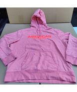 XXL Vintage American Eagle Women&#39;s Logo Pullover Hoodie Size XXL Pink - $34.81 CAD