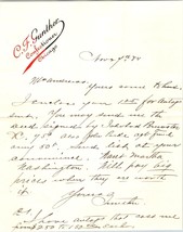 1884 red black font Letterhead Handwritten CF Gunther Confectionery  Chi... - £52.54 GBP