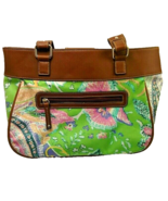 Chaps By Ralph Lauren Handbag Shoulder Purse Pink Green Floral - $19.95