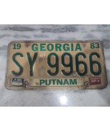 Vintage 1983 Georgia Putnam County License Plate SY 9966 Expired - €6,04 EUR