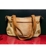 Donald J Pliner Shimmery Tan large BOHO  Snake Skin Hobo Bag Purse - $89.05