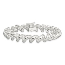 Sterling Silver 10 mm Polished San Marco 7&quot; Inch Bracelet - £282.78 GBP