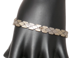 FMC 925 Sterling Silver Textured Design Fancy Chain Bracelet Made in Italy - £71.92 GBP