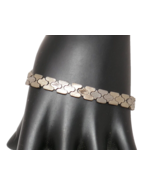 FMC 925 Sterling Silver Textured Design Fancy Chain Bracelet Made in Italy - $1,713.36 MXN