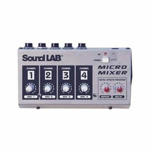 Soundlab 4 Channel Mono Microphone Mixer with Effects  - $48.00