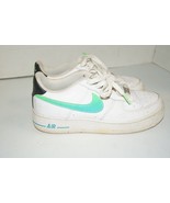Nike Air Force 1 LV8 Youth 6Y Women&#39;s Size 7.5 White Green Aquamarine DJ... - £38.87 GBP