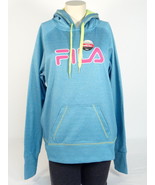 Fila Signature Blue Pullover Hoodie with Thumbholes Women&#39;s L NWT - £55.03 GBP