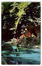 Watkins Glen Natural Tunnel Finger Lakes New York Unused Postcard - £40.78 GBP