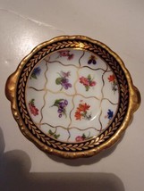 N Décor A Sevre 3&quot; Saucer Dish Tray with Gold Accent Trim Vintage Porcelain  - £11.77 GBP