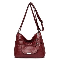 Vintage Multi-Pocket Women Messenger Bag for Female Fashion Design Ladies Should - £20.32 GBP