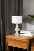 Set of Two 30&quot; Distressed White Table Lamp USB With White Cone Shade - $395.95