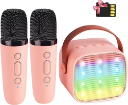 Mini Karaoke Machine for Kids Adults Portable Bluetooth Speaker with 2 Wireless  - £52.15 GBP