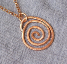 Medallón colgante espiral de curación de cobre puro de 1 pieza, joyería,... - $21.58