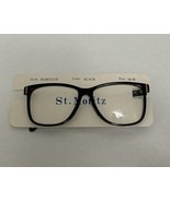 VTG New Romulus St Moritz Black Plastic Rx Eyeglass Frames Harry Carey 5... - $20.58 CAD