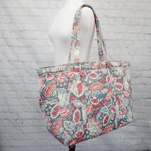 ❤️ VERA BRADLEY Nomadic Floral Get Carried Away / Going XL Tote Gray Coral - £35.55 GBP