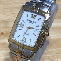 Raymond Weil Swiss Quartz Watch 9340 Parsifal Men 18k Gold &amp;Steel New Battery 7&quot; - £303.04 GBP