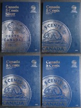 Set of 4 - Whitman Canada 5 Cents Coin Folders Number 1-3 1858-2013 Albu... - $27.95