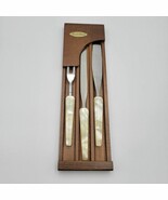 1960&#39;s TOWN &amp; COUNTRY Carving Set  Mother of Pearl Fleetwood Set of 3 vi... - $56.16 CAD