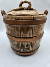Vintage McCoy Barrel, Ice Bucket Cookie Jar with Metal Handle - $11.63