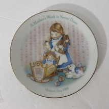 VINTAGE Avon “A Mother’s Work Is Never Done” Plate 5” Ceramic 1988 White - £4.97 GBP