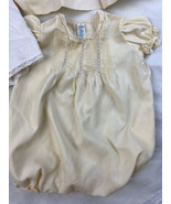 Vintage Yellow White Baby Girl Dress/Romper Lot size 6-9 mos. Flaws - $29.69