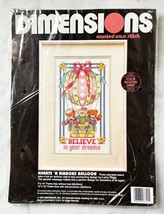 Dimensions Hearts 'N Ribbons Balloon Cross Stitch Kit - Partially Completed - $14.20
