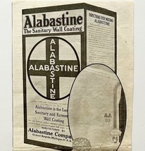 1921 Alabastine Paint Wall Coating Home Advertisement 12 x 5 Antique - $372.61 MXN